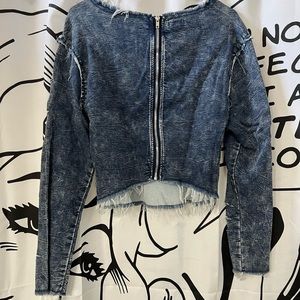 Distressed Jean shirt